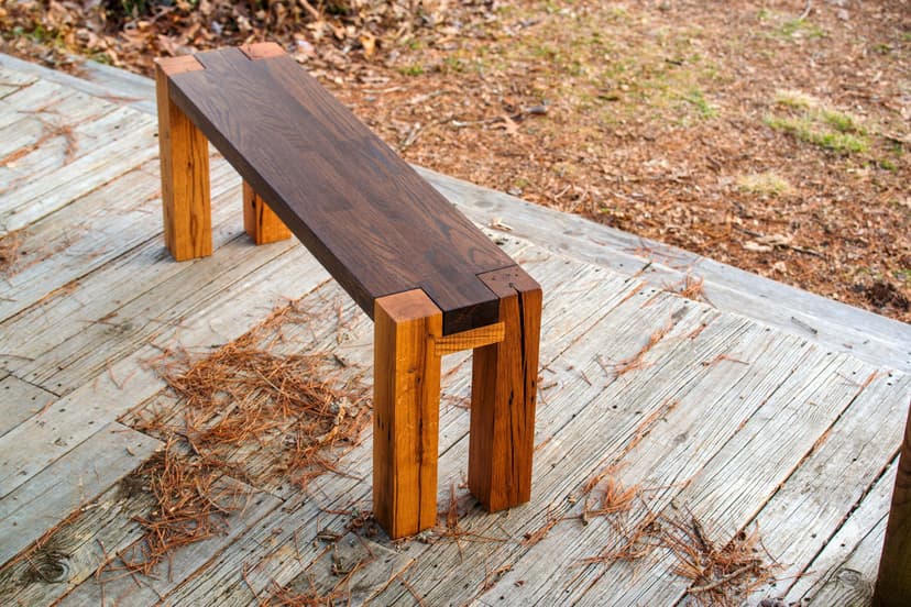 Rustic Wooden Bench